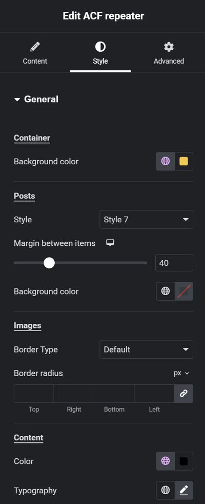 ACF repeater style
