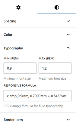ACF repeater block typography