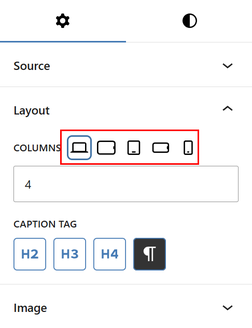 ACF gallery block layout