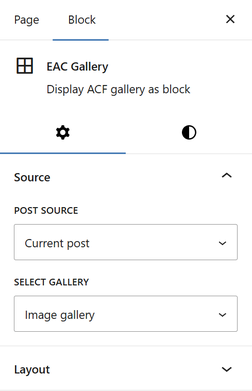 ACF gallery block source