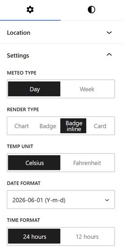 Weather forecast settings